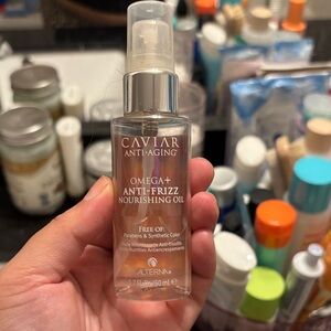 Alterna Caviar Anti-Aging Omega+ Anti-Frizz Nourishing Oil - Clear Bottle